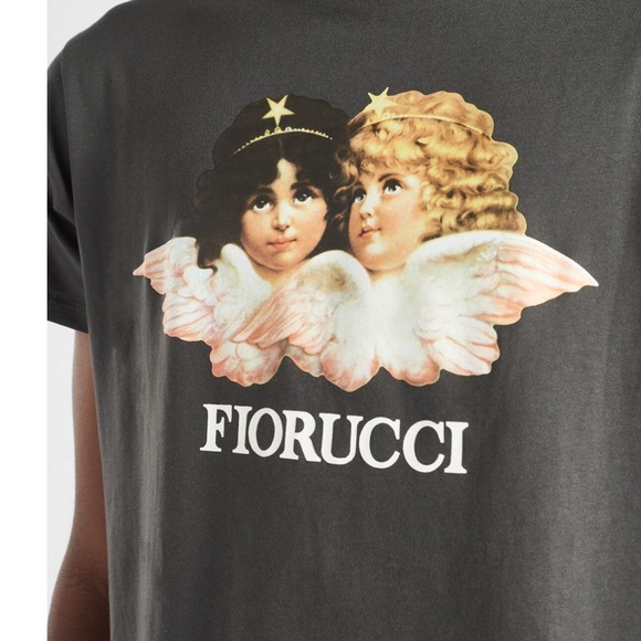 Fiorucci Angels T-Shirt Dark Grey Shirt - Picture 2 of 9